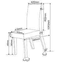 Conjunto Sala De Jantar Canto Alemão Arnis Com 2 Cadeiras Bele Veludo Viero Madeirado / Cinza