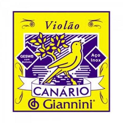 Corda Para Violão Aço Com Bolinha 6ª Mi Geswb.6 Série Canário Giannini - Dz-12
