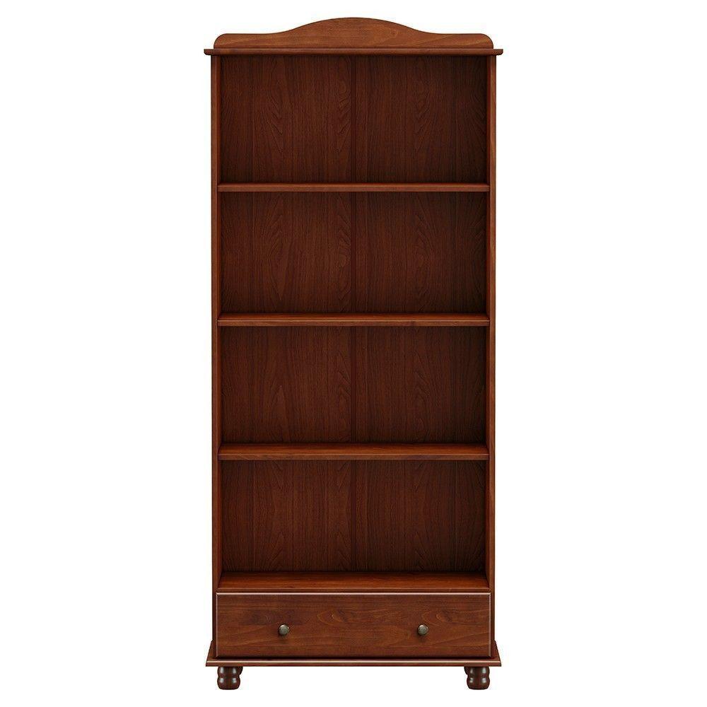 Cristaleira De Madeira 2 Portas De Vidro 1 Gaveta Rubia F07 Café - Mpozenato - 3