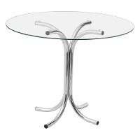 Conjunto Mesa De Jantar Redonda Com Vidro 80cm Com 4 Cadeiras Multimóveis Cr50138 Marrom - 2
