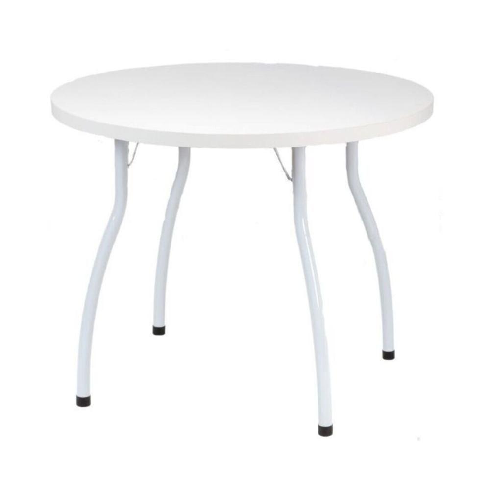 Conjunto Mesa De Jantar Redonda 90cm Com 4 Cadeiras Multimóveis Cr50135 Branco Marrom - 3