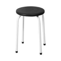 Conjunto Mesa De Jantar Dobrável 65,5cm Com 4 Banquetas Multimóveis Cr50141 Branco Preto - 6