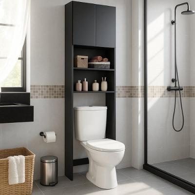 Armário Para Banheiro Com 2 Portas Multimóveis Preto