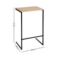 Mesa Lateral Apoio Para Notebook 45cm Multimóveis Cr45329 Preto-madeirado - 2