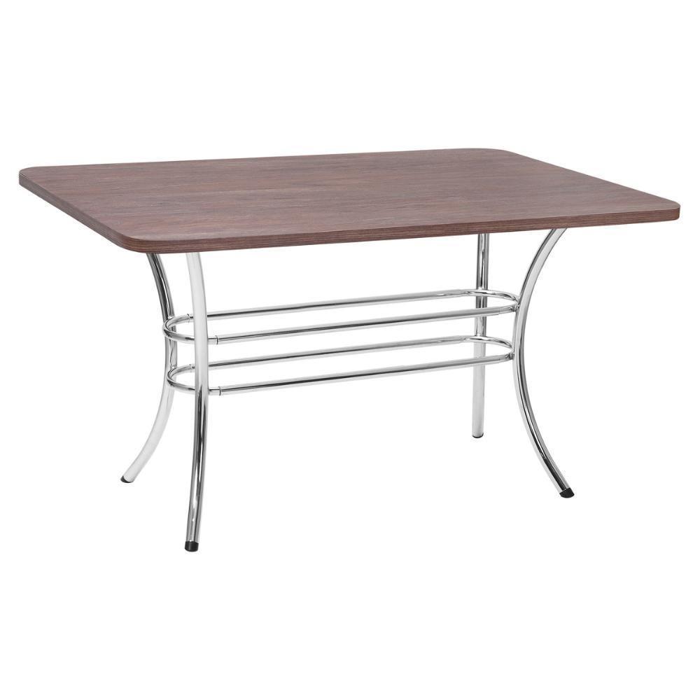 Conjunto Mesa De Jantar 137cm Com 6 Cadeiras Multimóveis Cr50140 Nogueira Marrom - 4