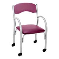 Cadeira De Escritório Estofada Com Rodízios 52cm Multimóveis Cr25288 Prata Rosa - 1