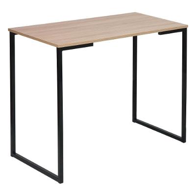 Escrivaninha-mesa Escritório 90cm Mdp-aço Carbono Multimóveis Cr25292 Preto-madeirado