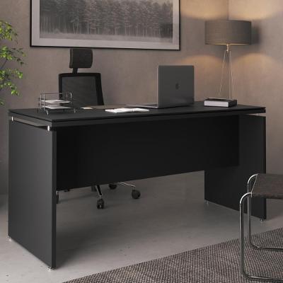 Mesa de Escritório 160cm com Tampo Duplo Oslo - Preto