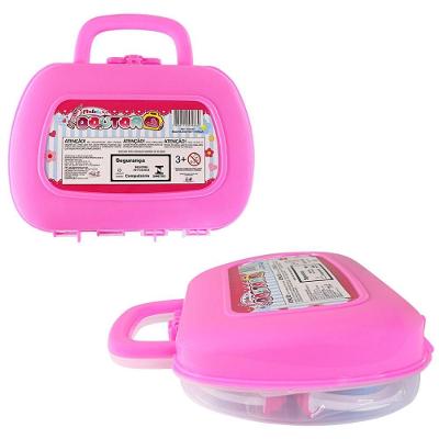 Conjunto Maleta Médica Infantil Acessórios Rosa Kit Medico Dra