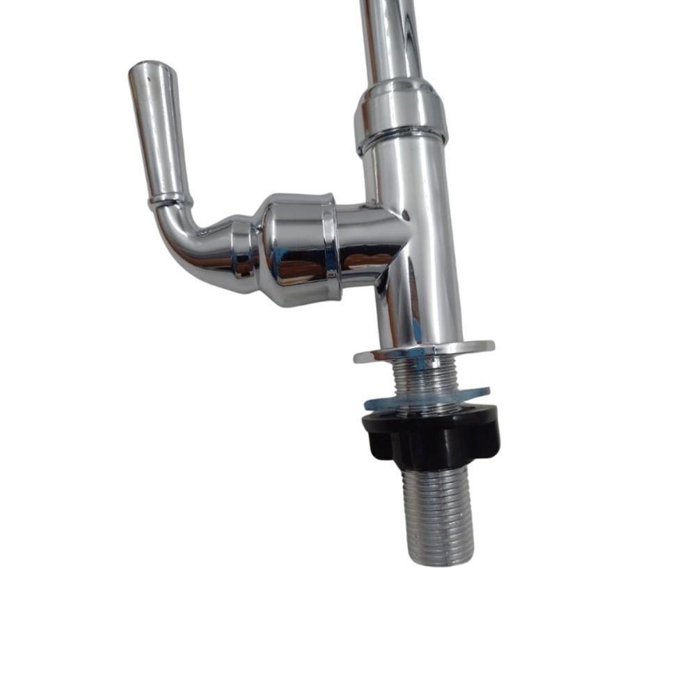 Torneira Gourmet Flexível De Parede Com Ducha Cromado Inox Rotação De 360° Cozinha Lavanderia - 3