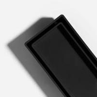 Kit 2 Ralo Oculto Linear Embutir 5x50 P/ Porcelanato Preto - 6