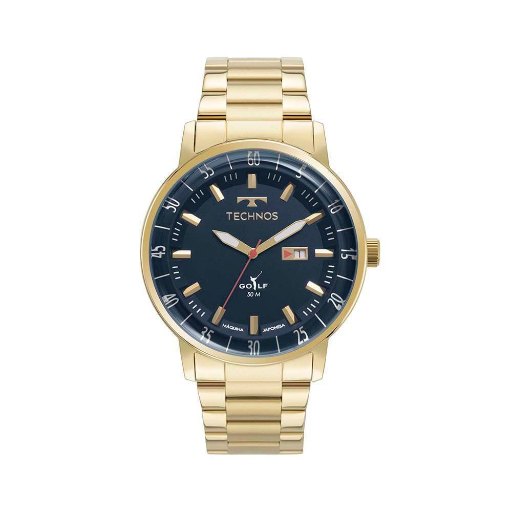 Relógio Technos Masculino Golf Dourado - 2115LAP/1A - 1