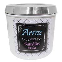 Conjunto De Mantimentos Branco Decorado Em Alumínio Para Cozinha 5 Peças - 5