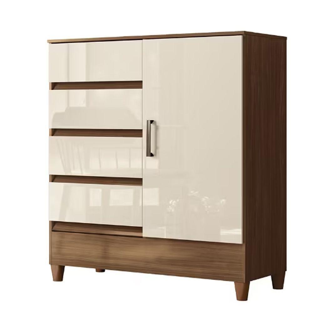 Cômoda Santos Andirá Fit 1.4 Jequitibá Areia 1 Porta 4 Gavetas - 1