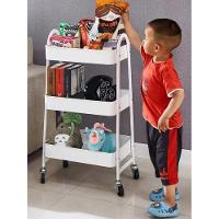 Prateleira De Metal Multiuso 3 Andares Com Rodinhas - Branco - 5