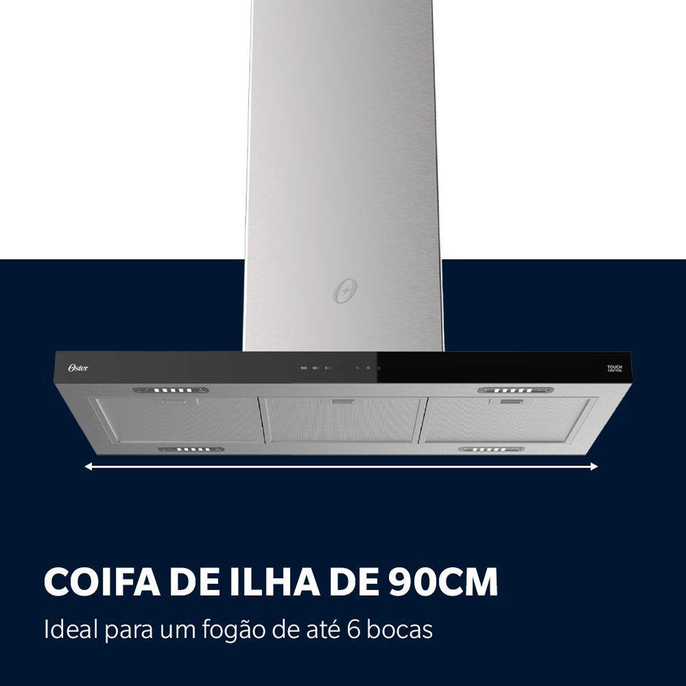 Coifa De Ilha Oster Inox Touch Control 90cm 220V - 4