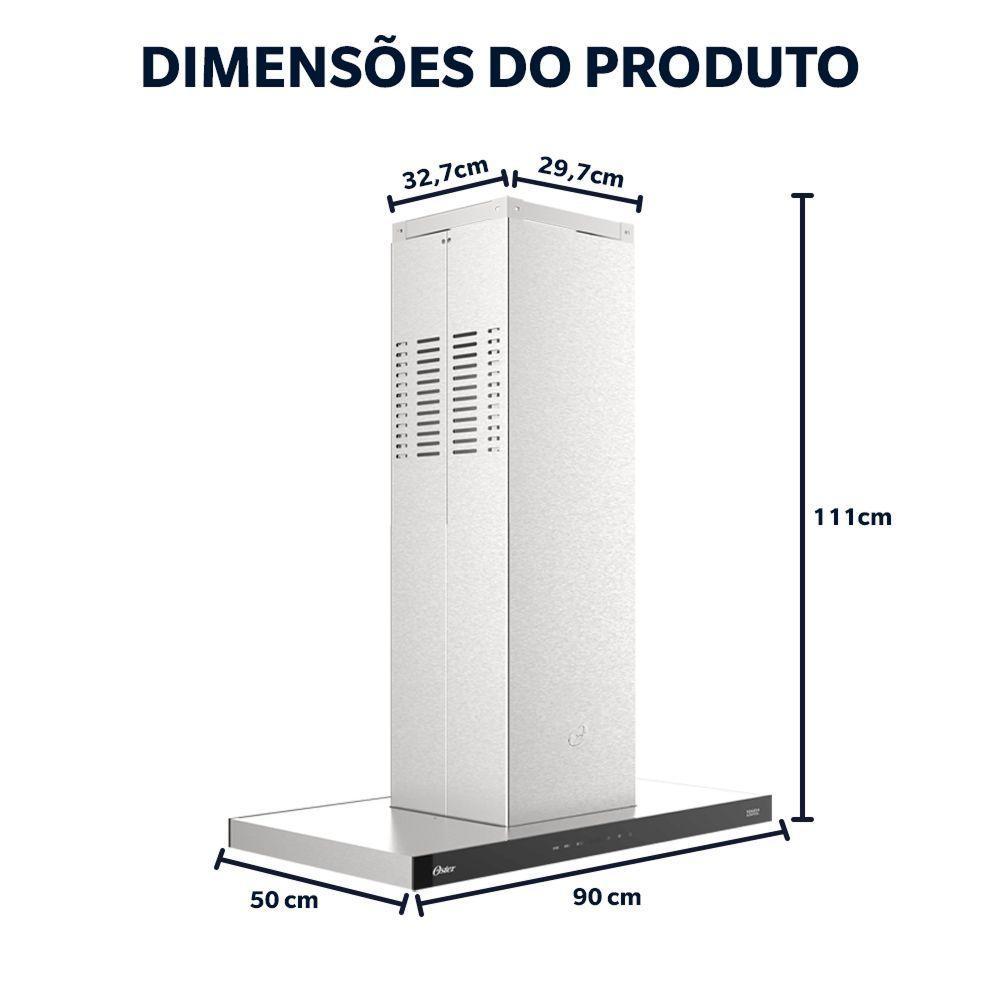 Coifa De Ilha Oster Inox Touch Control 90cm 220V - 9