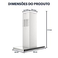 Coifa De Ilha Oster Inox Touch Control 90cm 220V - 9