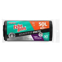 Saco De Lixo Em Rolo Com Fundo Reforçado Preto 50l Esfrebom Bettanin 30 Unidades - 1