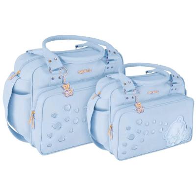 Kit Bolsas Maternidade Urso Baby Platinum Azul Claro