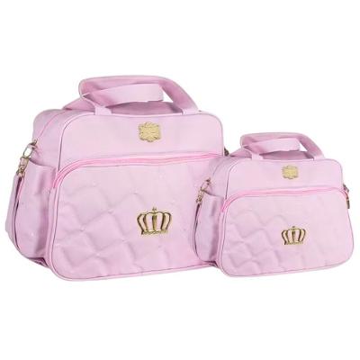 Kit Bolsas Maternidade Baby Coroa Elegance Rosa