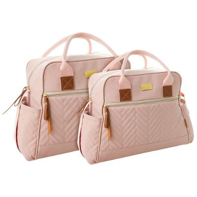 Kit Bolsas Maternidade Matelassê Baby Classic Premium Rosé