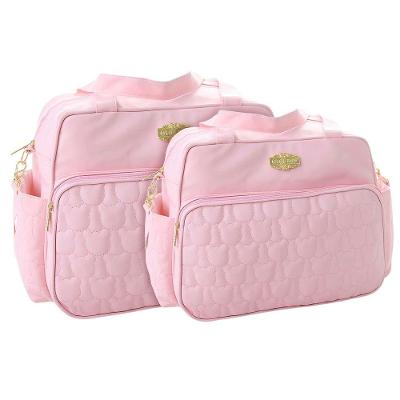 Kit Bolsas Maternidade Matelassê Baby Classic Rosa