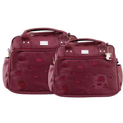Kit Bolsas Maternidade Dog Baby Premium Vinho