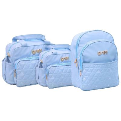 Kit Bolsas E Mochila Maternidade Griff Baby 3039-3040-3041 Azul Claro