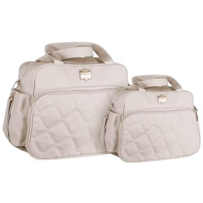 Kit Bolsas Maternidade Baby Classic Matelassê Bege