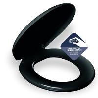 Assento Sanitário Almofadado Clássico Preto Atlas - 3