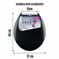 Assento Sanitário Almofadado Clássico Preto Atlas - 8