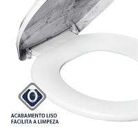 Assento Sanitário Almofadado Decor Mármore Atlas