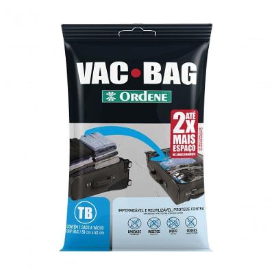Saco A Vácuo Organizador Trip Bag Para Viagem Transparente 60x40cm Vac Bag Ordene