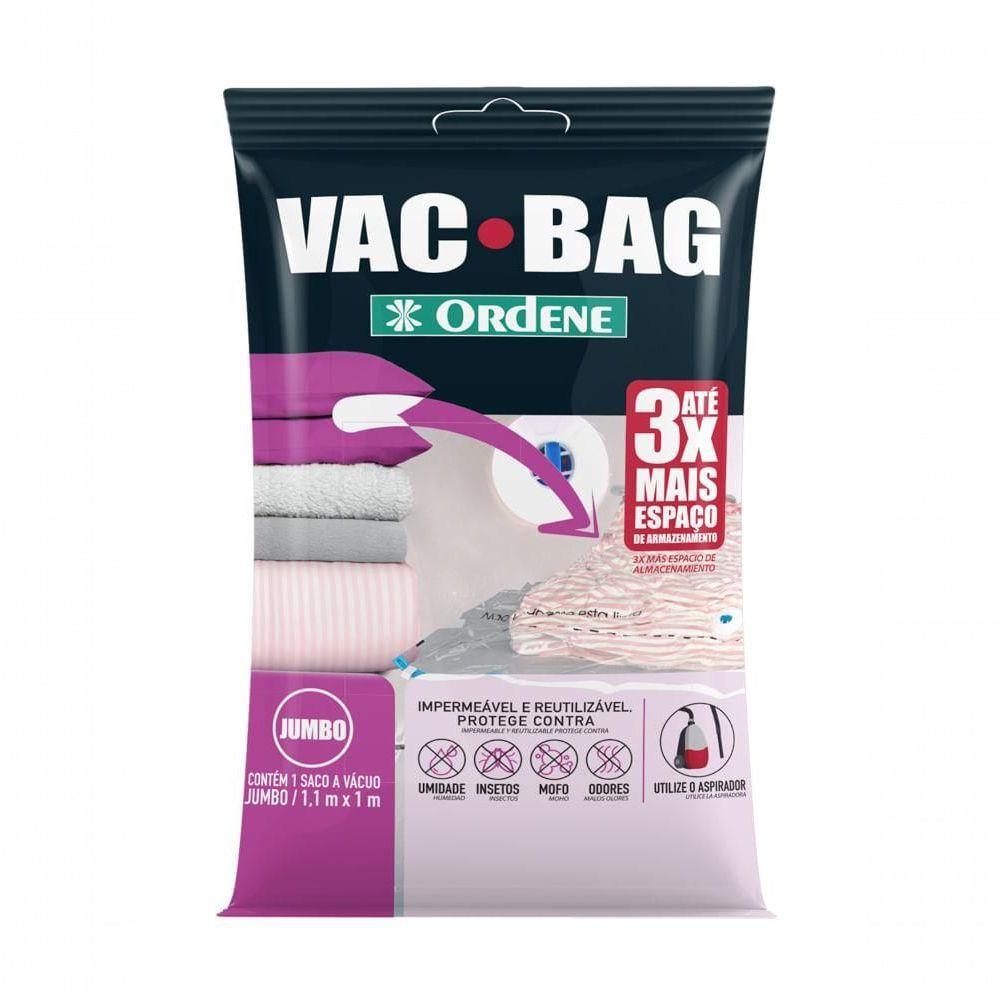 Saco A Vácuo Organizador Jumbo Transparente 1,1 X 1m Vac Bag Ordene - 1