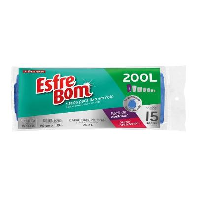 Kit 3 Saco De Lixo Fundo Reforçado 200l Esfrebom