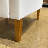 Poltrona Para Sala Pés De Madeira Thessa P04 Sintético Branco - Mpozenato - 8