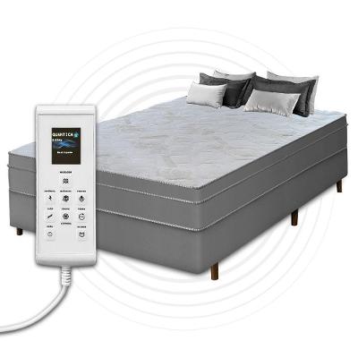 Cama Box Casal + Colchão Com Massageador Espuma D33 Função Ortopédica 138x188cm Cinza