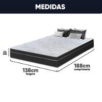 Colchão Casal Com Massageador Espuma D33 Função Ortopédica 138x188cm Preto