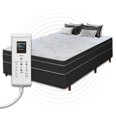 Cama Box Casal + Colchão Com Massageador Espuma D33 Função Ortopédica 138x188cm Preto