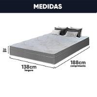 Colchão Casal Com Massageador Espuma D33 Função Ortopédica 138x188cm Cinza - 3