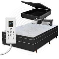 Cama Box Casal + Colchão Com Massageador Espuma D33 Função Ortopédica 138x188cm Preto - 7