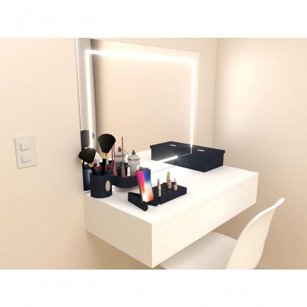 Penteadeira Suspensa 60cm Em Mdf Com Gaveta Telescópica - 3