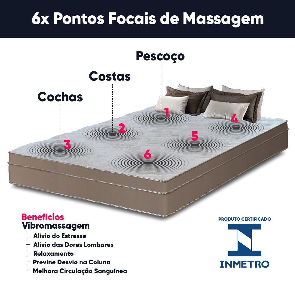 Colchão King Com Massageador Espuma D33 Função Ortopédica 193x203cm Cinza - 7