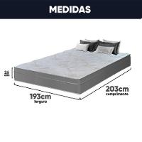 Colchão King Com Massageador Espuma D33 Função Ortopédica 193x203cm Cinza - 3