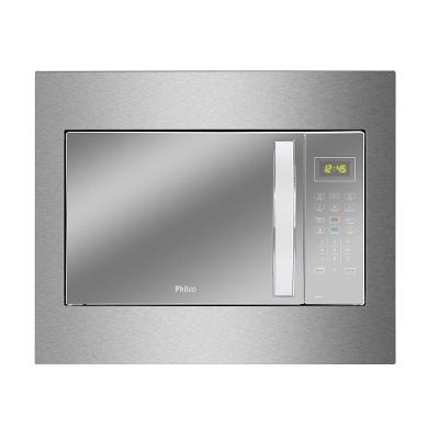 Micro-ondas de Embutir Philco 37 Litros Limpa Fácil 1400W Espelhado e Branco PMB37EB 110V