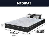 Colchão King Com Massageador Espuma D33 Função Ortopédica 193x203cm Preto - 3