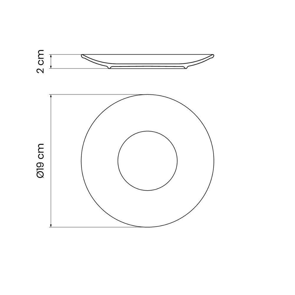 Prato Sobremesa Tramontina Jacqueline Branca 19 Cm - 2