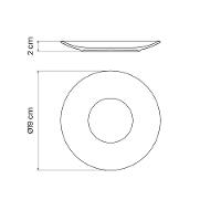 Prato Sobremesa Tramontina Jacqueline Branca 19 Cm
