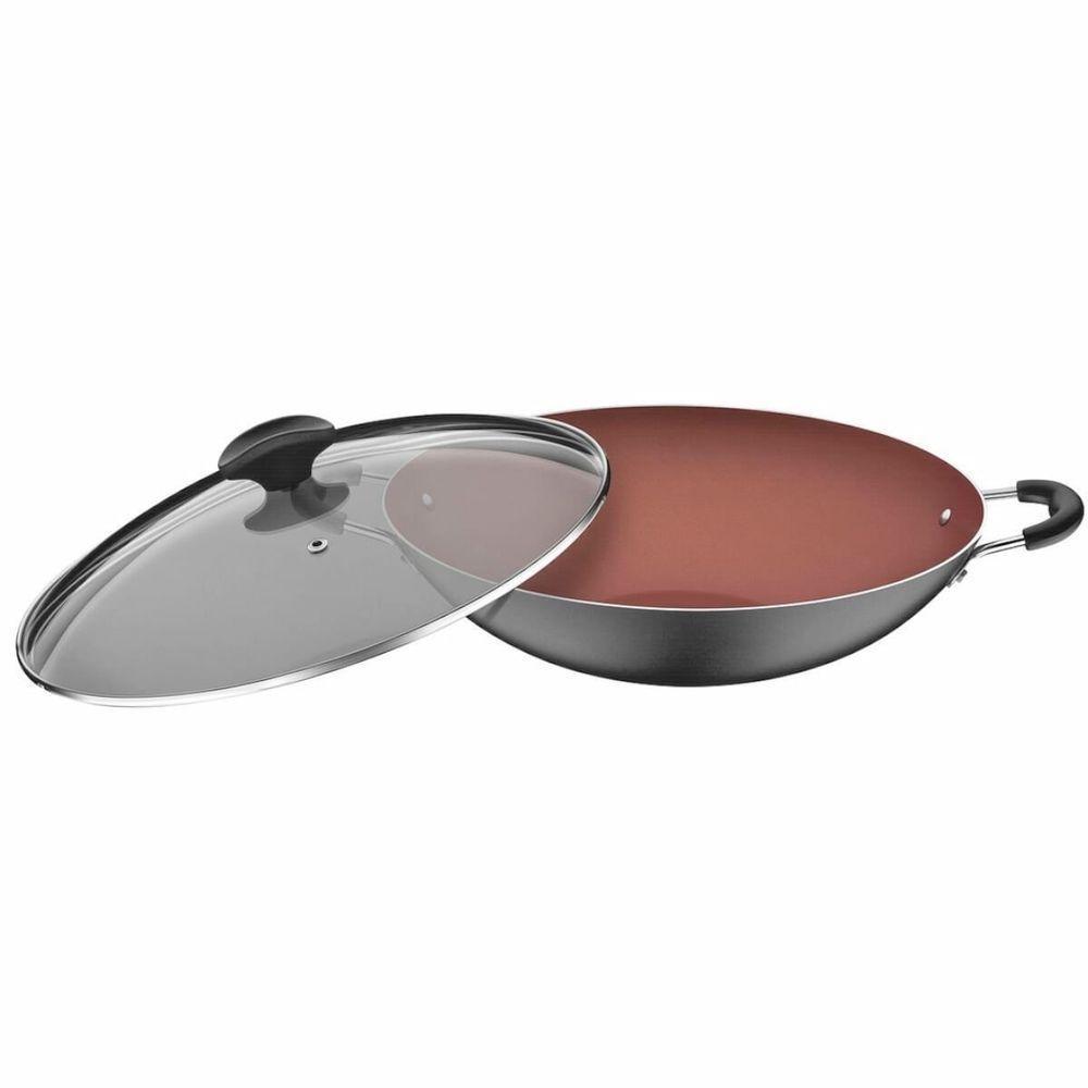 Wok Tramontina Vermont Em Alumínio Antiaderente Starflon Max Com Tampa Grafite 32 Cm 4,5 L - 7